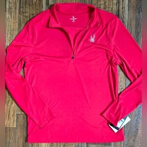 NWT Spyder Limitless Solid Zip T-Neck - Men's Large